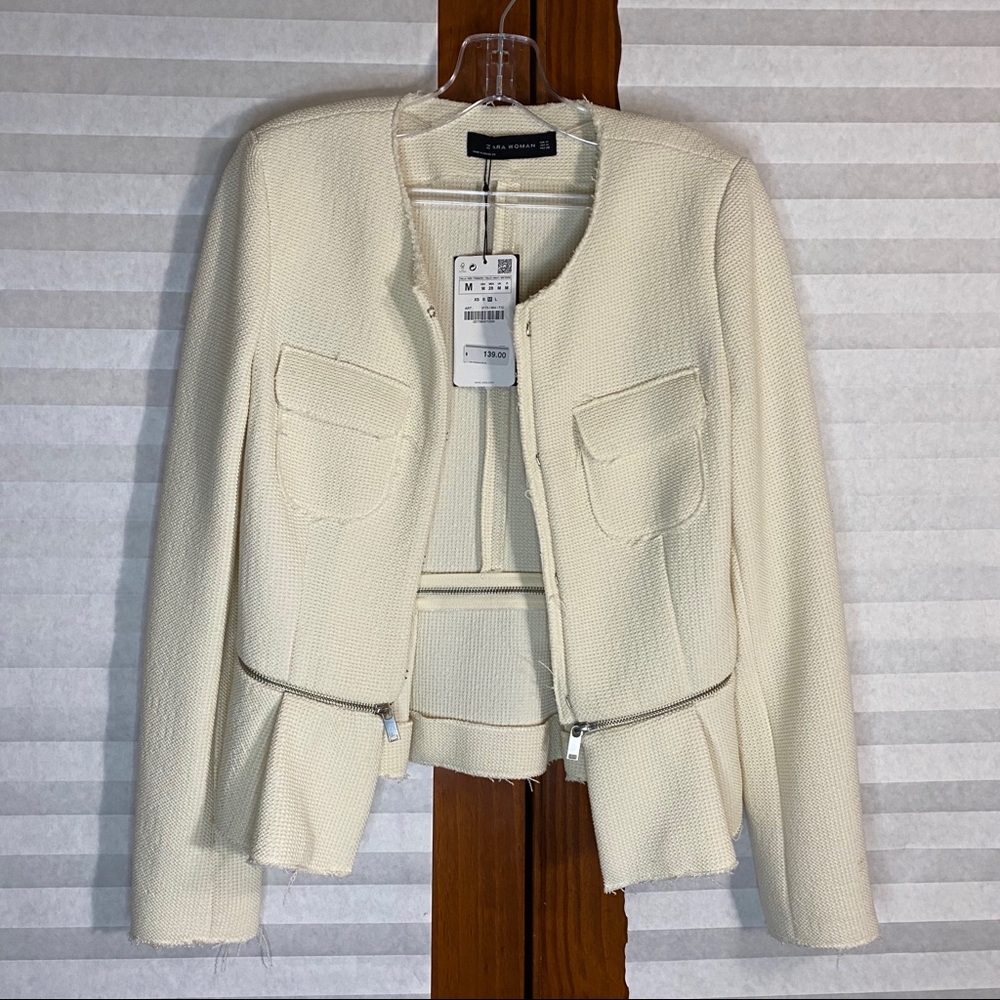 NWT Zara Woman Peplum Jacket